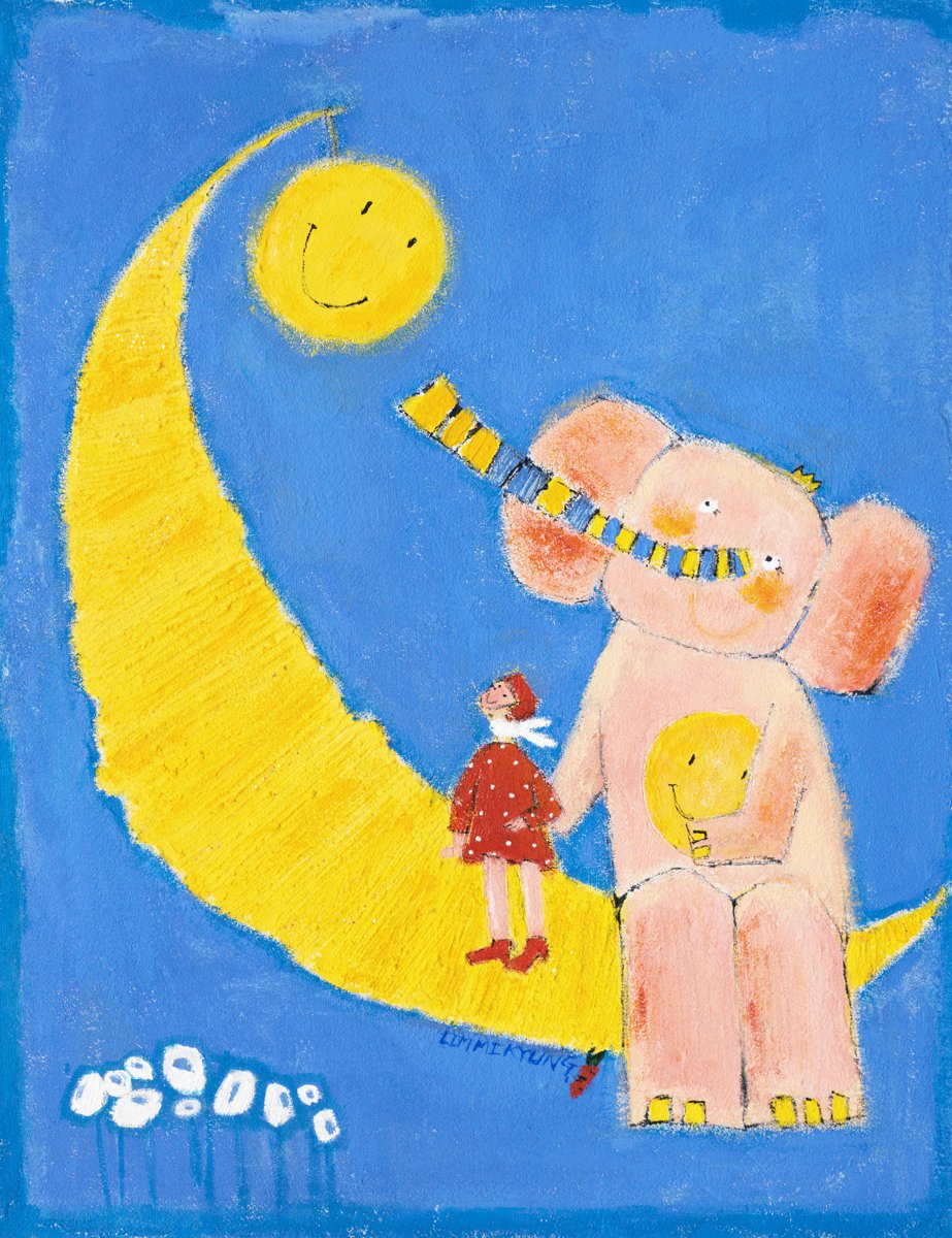 달빛 아래 코끼리 그림
